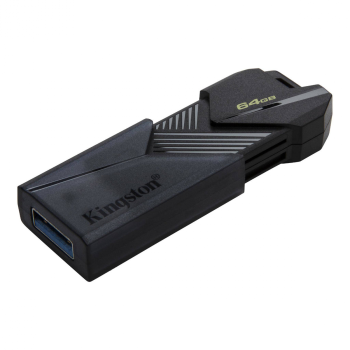 Memorie USB 3.2 Kingston DataTraveler Exodia Onyx, 64gb, capac retractabil, neagra [2]