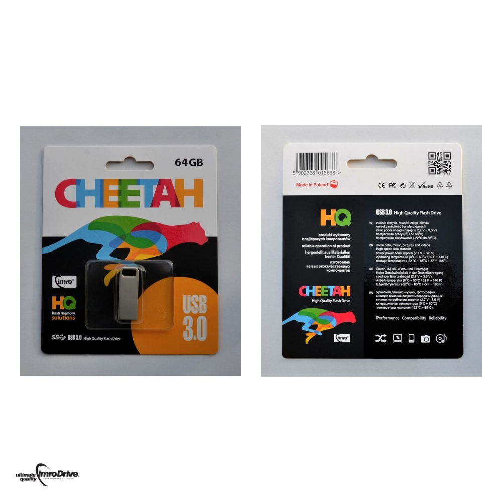 Memorie USB 64 GB Imro Cheetah, USB 3.0, viteza citire 40 MB/s, USB-A, viteza scriere 25 MB/s [4]