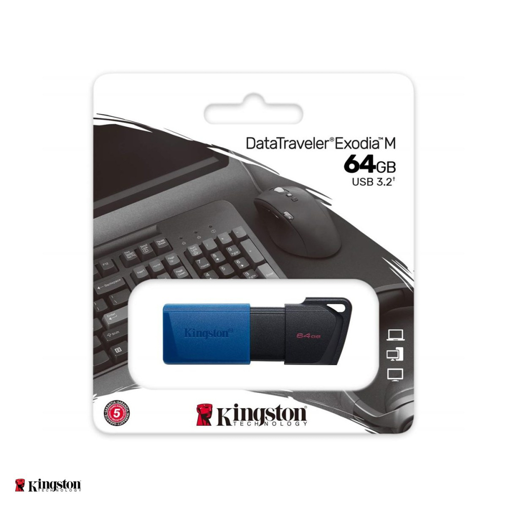 Memorie USB 64 GB Kingston DataTraveler Exodia M, 3.2 gen 1, albastru [4]