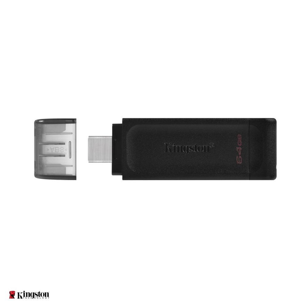 Memorie USB 64 GB Kingston DT70, USB Type C, 3.2 gen 1, negru [1]