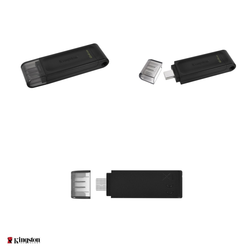 Memorie USB 64 GB Kingston DT70, USB Type C, 3.2 gen 1, negru [4]