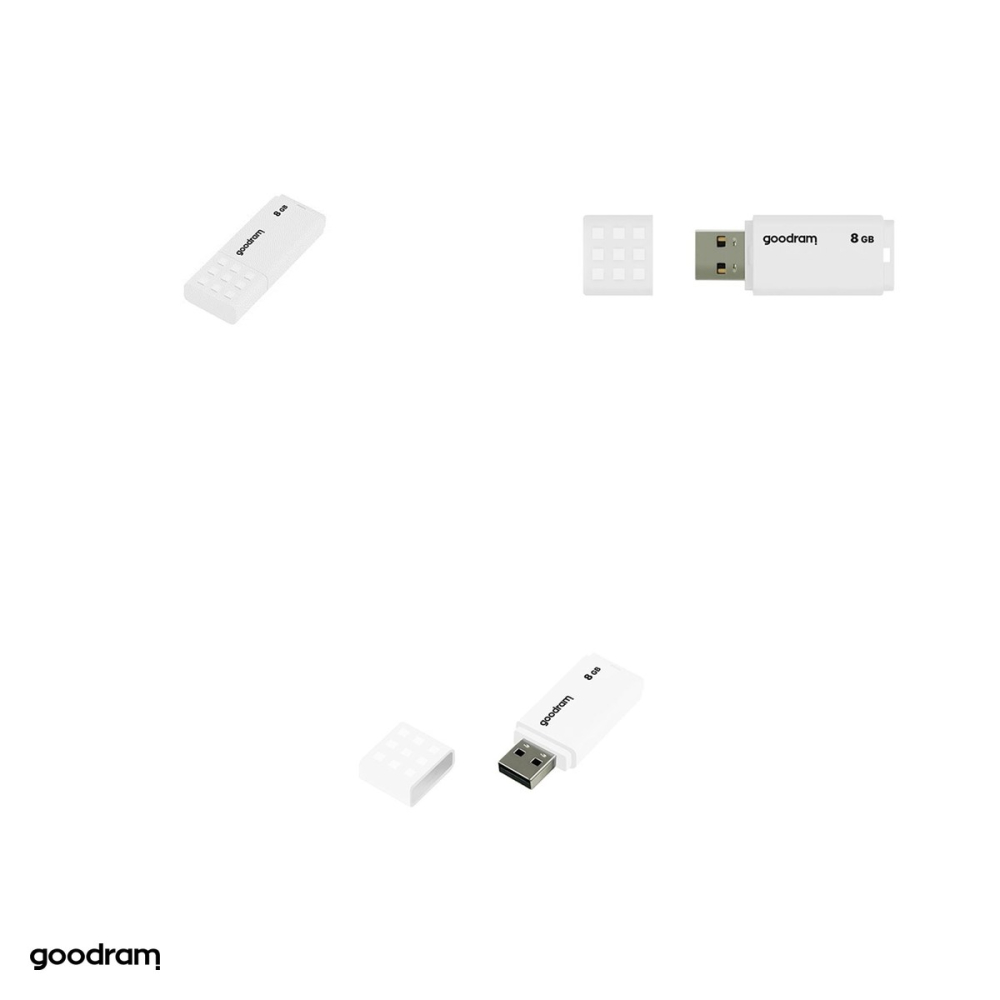 Memorie USB 8 GB GoodRAM UME2, USB 2.0, viteza citire 20 MB/s, USB-A, alb [4]