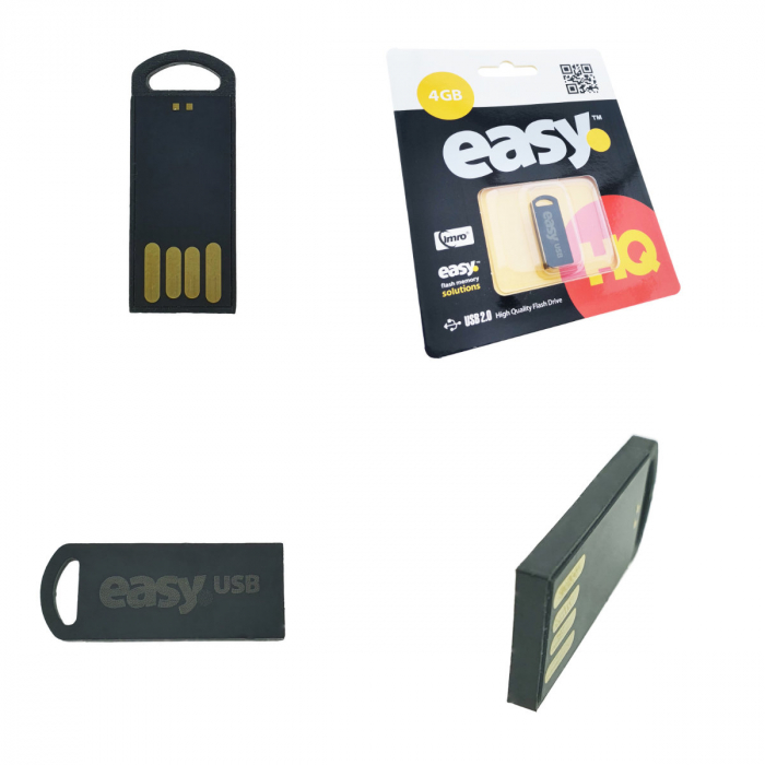 Memorie USB Flash Drive, Imro Easy 01561, capacitate 4 GB, dimensiuni mini, negru [4]