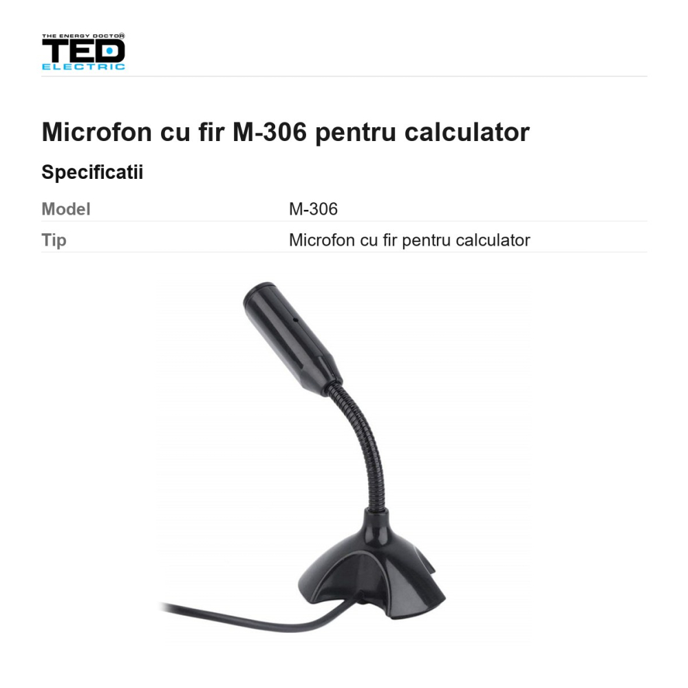 Microfon cu fir M-306 pentru calculator [3]