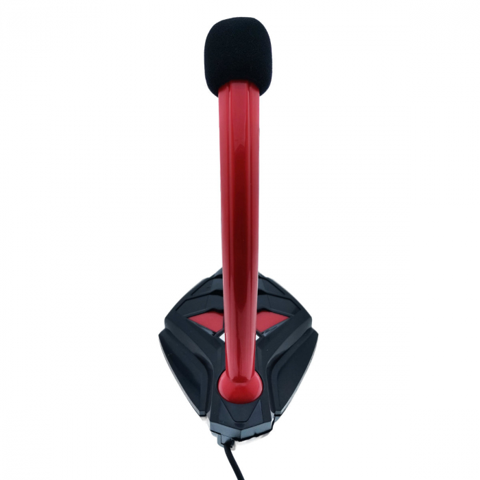 Microfon gaming K1, cu baza 120 x104 mm, lungime cablu 140 cm, conector USB, negru cu rosu [3]
