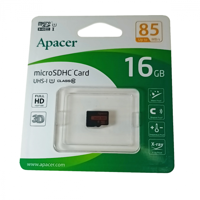 Card microSDHC Apacer 16GB clasa 10 UHS-I fara adaptor, 85MB/s [2]