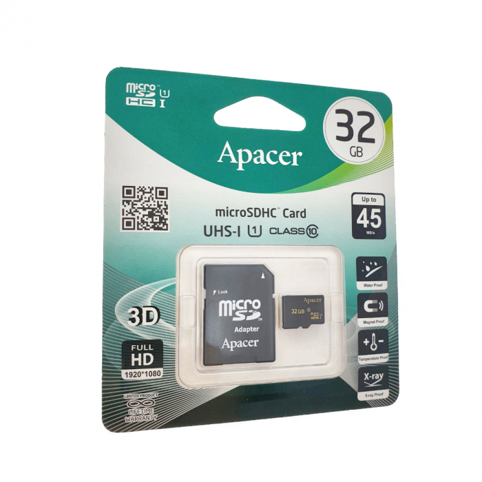 Card memorie microSDHC Card Apacer 32GB clasa 10 UHS-I cu adaptor, 45MB/ [2]