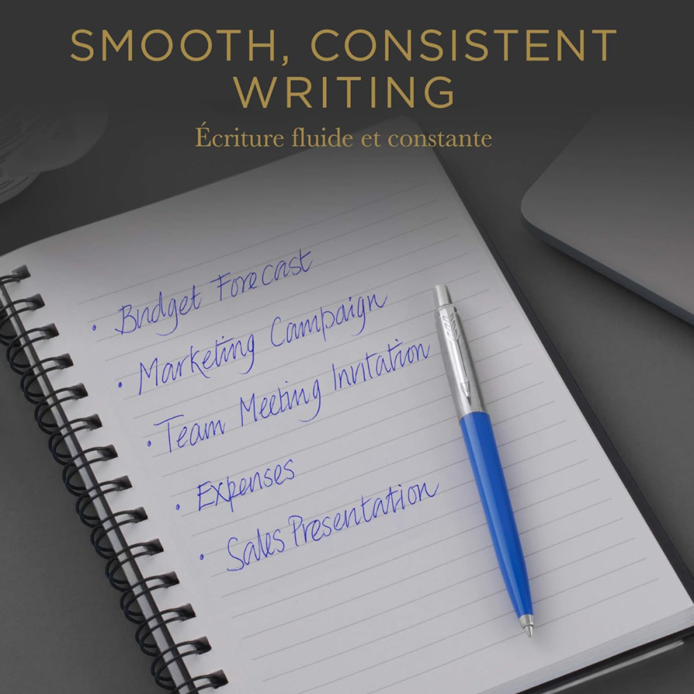 Mina Originala Parker QuinkFlow Albastra, pentru Scriere Clara, Uz Zilnic si Profesional, cu Varf din Carbura de Tungsten 0.8 mm [3]