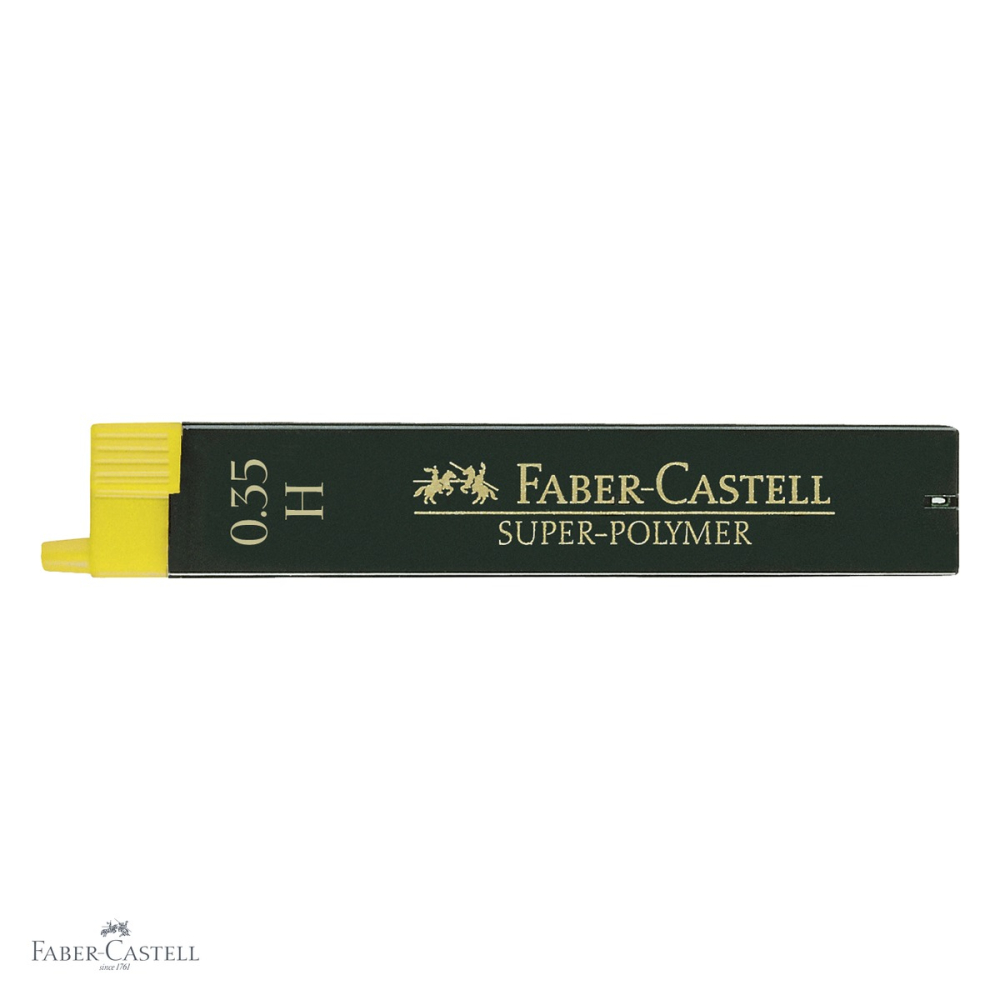 Mine creion mecanic Faber-Castell Super-Polymer 0.35 mm, duritate H, rezistenta la rupere, 12 bucati/etui [4]