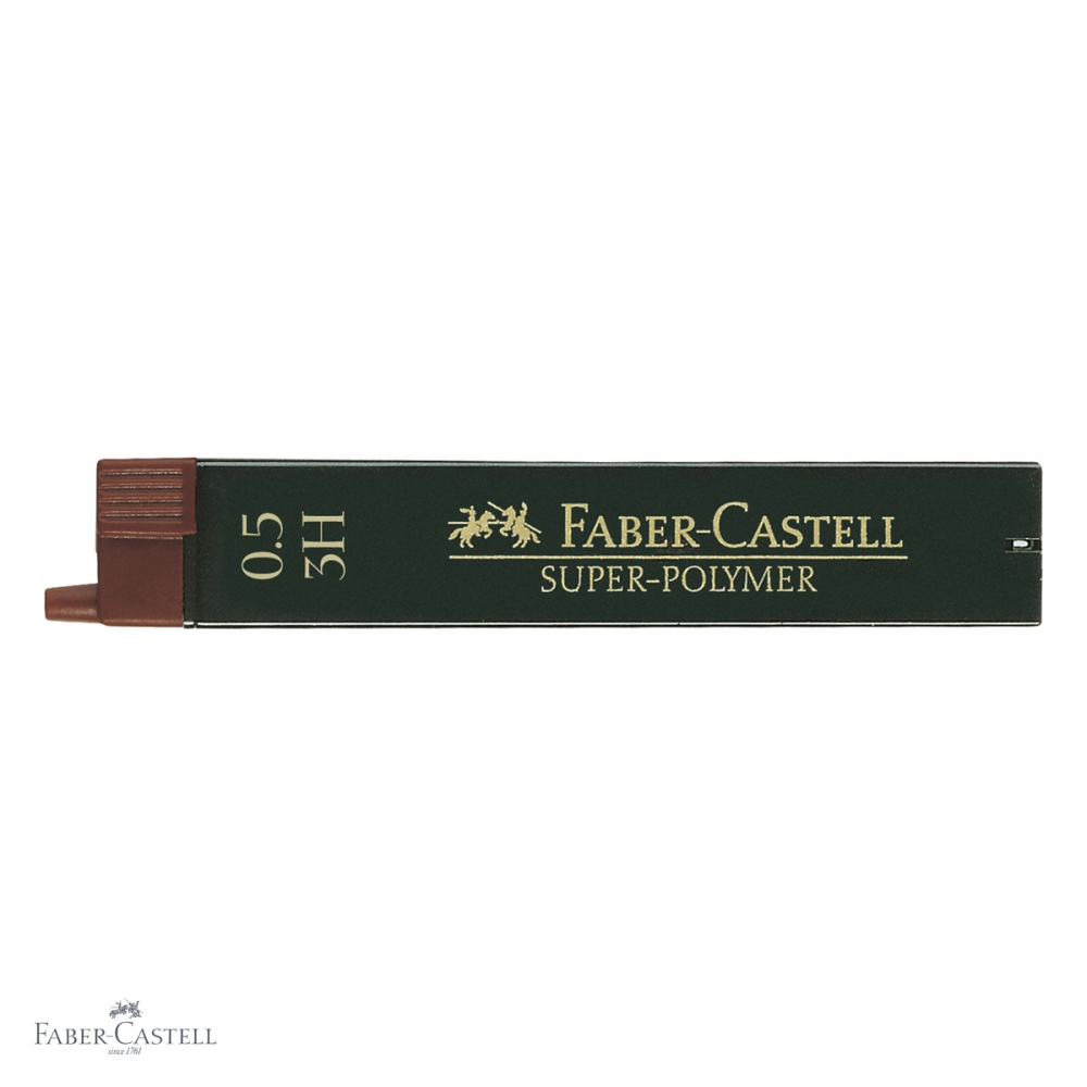 Mine creion mecanic Faber-Castell Super-Polymer 0.5 mm 3H, rezistenta ridicata la rupere, set 12 bucati [4]