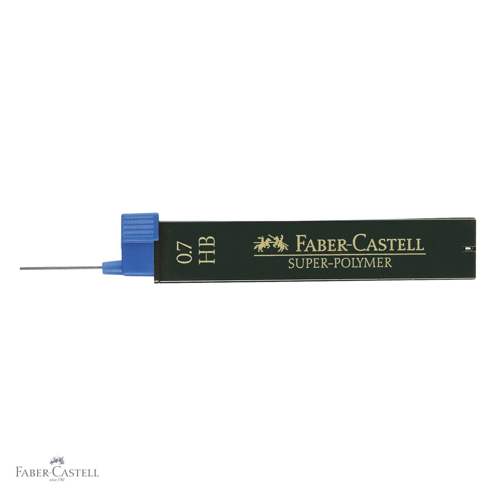 Mine creion mecanic Faber-Castell Super-Polymer 0.7 mm HB, rezistenta la rupere, set 12 bucati [4]