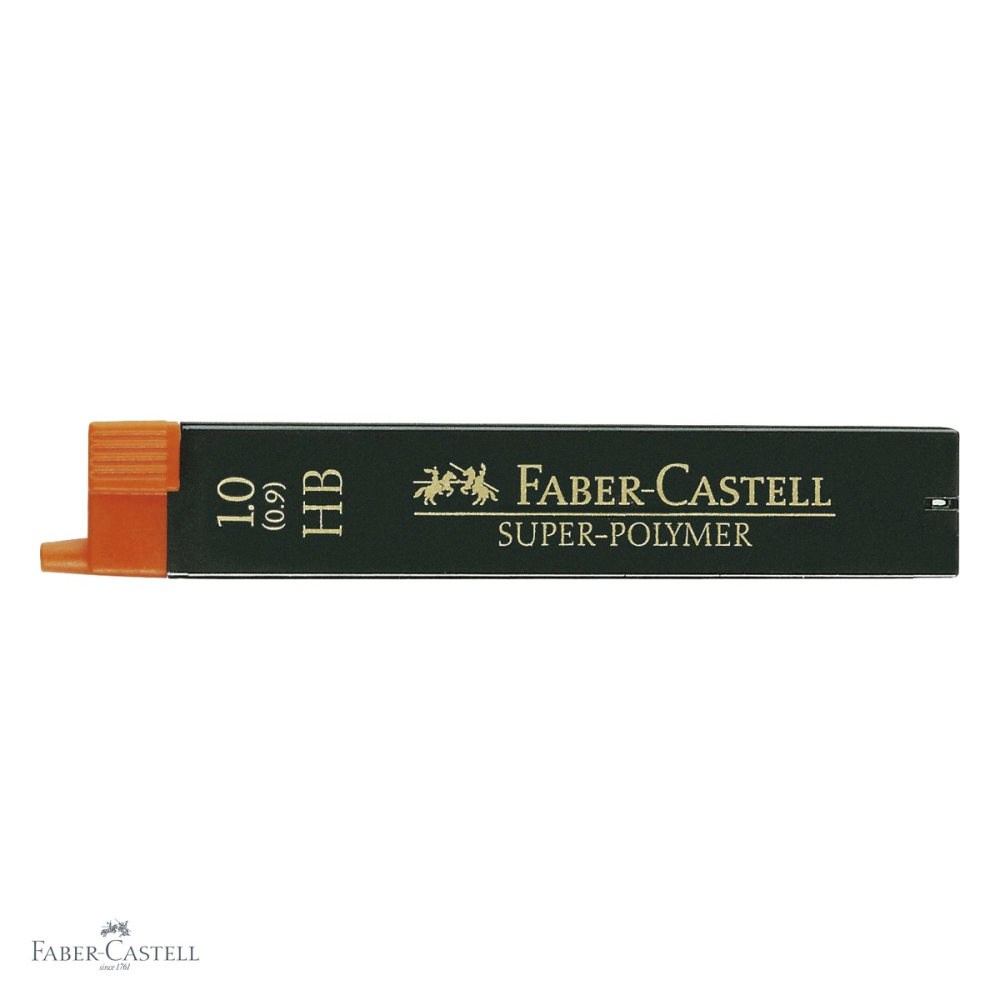 Mine creion mecanic Faber-Castell Super-Polymer 0.9 mm HB, rezistente la rupere, 12 bucati/etui [4]