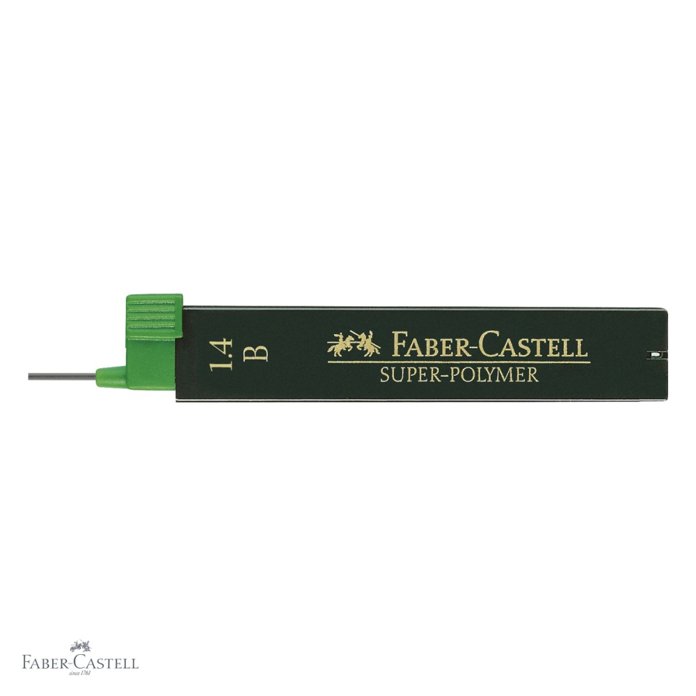 Mine creion mecanic Faber-Castell Super-Polymer 1.4mm, duritate B, rezistenta la rupere, set 12 bucati [4]
