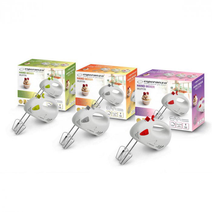 Mixer de mana Esperanza Muffin Gri 125 W [4]