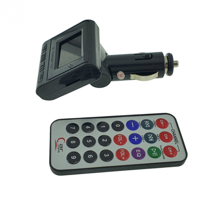 Modulator FM auto, cu telecomanda, CARMP3-61-BK, suport SD si USB, 12-24V, negru [2]