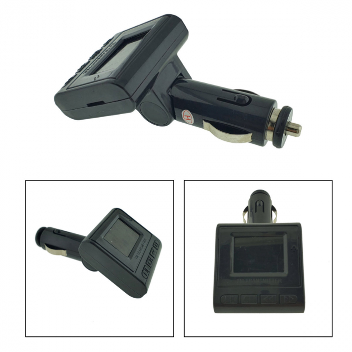 Modulator FM auto, cu telecomanda, CARMP3-61-BK, suport SD si USB, 12-24V, negru [3]