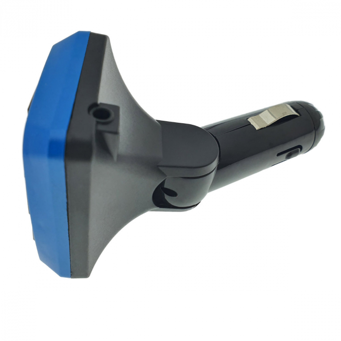 Modulator FM auto, player MP3 si WMA cu port USB si microSD, incarcare USB 2A, AUX jack 3.5mm, negru cu albastru [4]