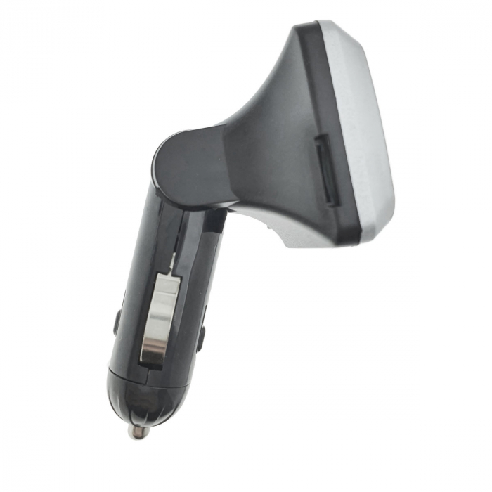 Modulator FM auto, player MP3 / WMA cu port USB si microSD, incarcare USB 2A, AUX jack 3.5mm, negru cu gri [2]