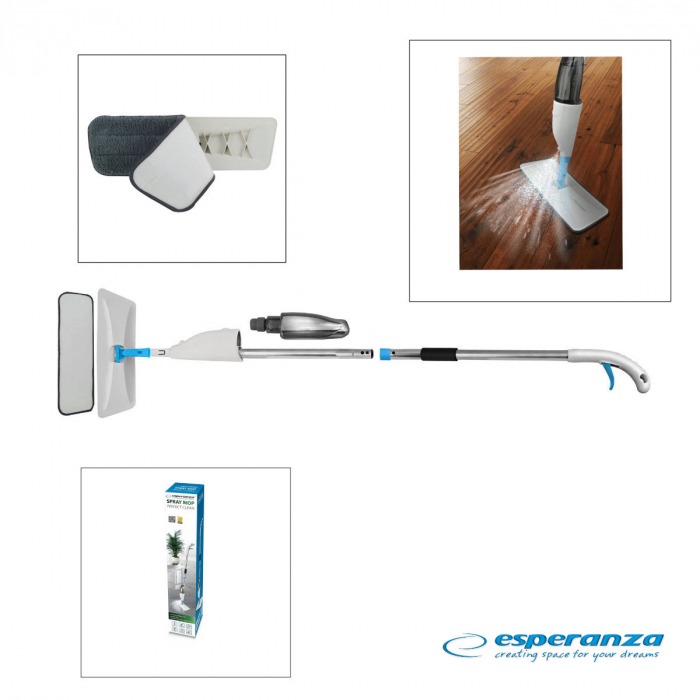 Mop cu spray, Esperanza Perfect Clean 96399, microfibra, rezervor 350ml [3]