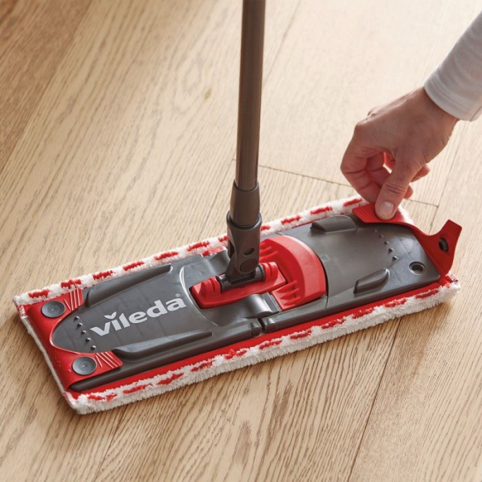 Mop plat confort Vileda UltraMax 04 XL 21204, microfibra 2in1, cu maner rotativ telescopic [2]