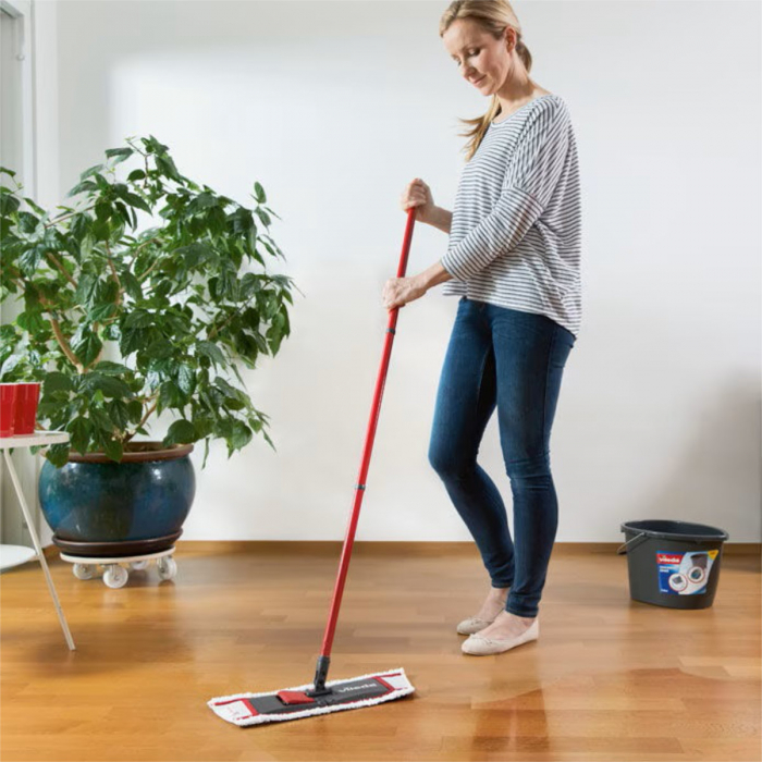 Mop plat premium Vileda ActiveMax 00003, cu microfibre, cu maner 130 cm, pentru podele [5]