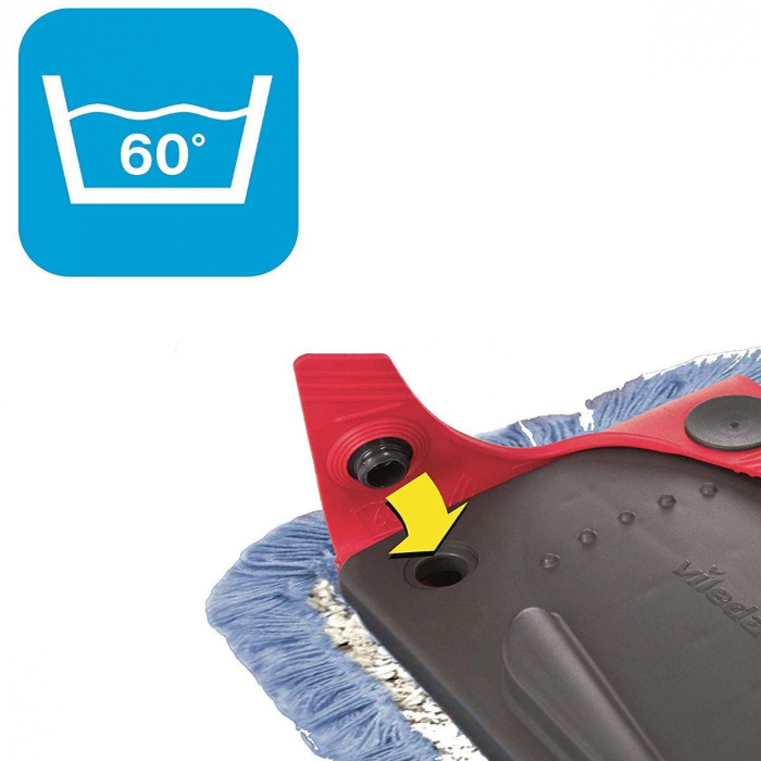 Mop plat Vileda UltraMax 13979, microfibra si bumbac, cu maner rotativ telescopic [5]