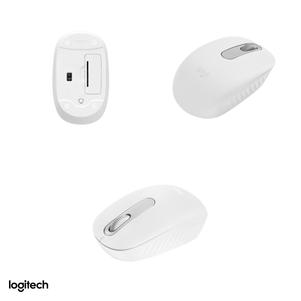 Mouse Bluetooth Logitech M196, fara receptor, senzor optic 1000 DPI, 3 butoane, raza de lucru 10 m, 1 baterie AA, ambidextru, alb-crem, 910-007460 [4]
