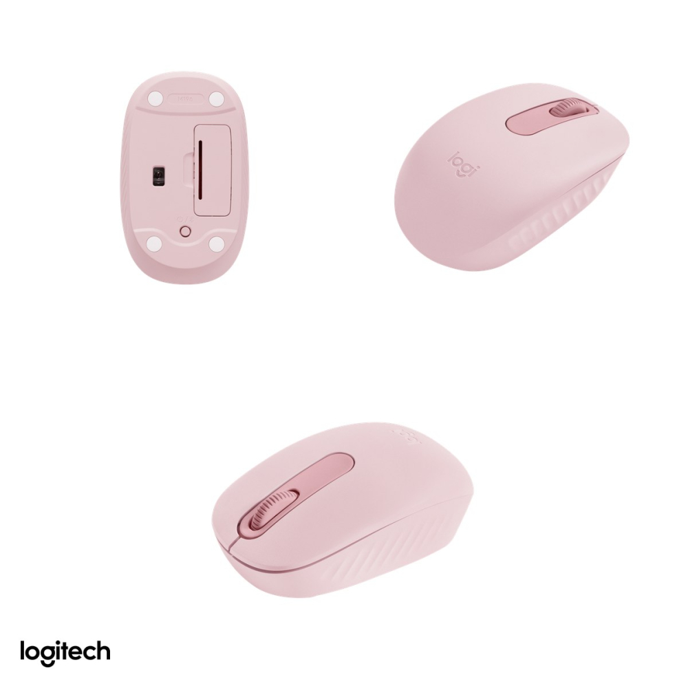 Mouse Bluetooth Logitech M196, fara receptor, senzor optic 1000 DPI, 3 butoane, raza de lucru 10 m, 1 baterie AA, ambidextru, roz, 910-007461 [4]