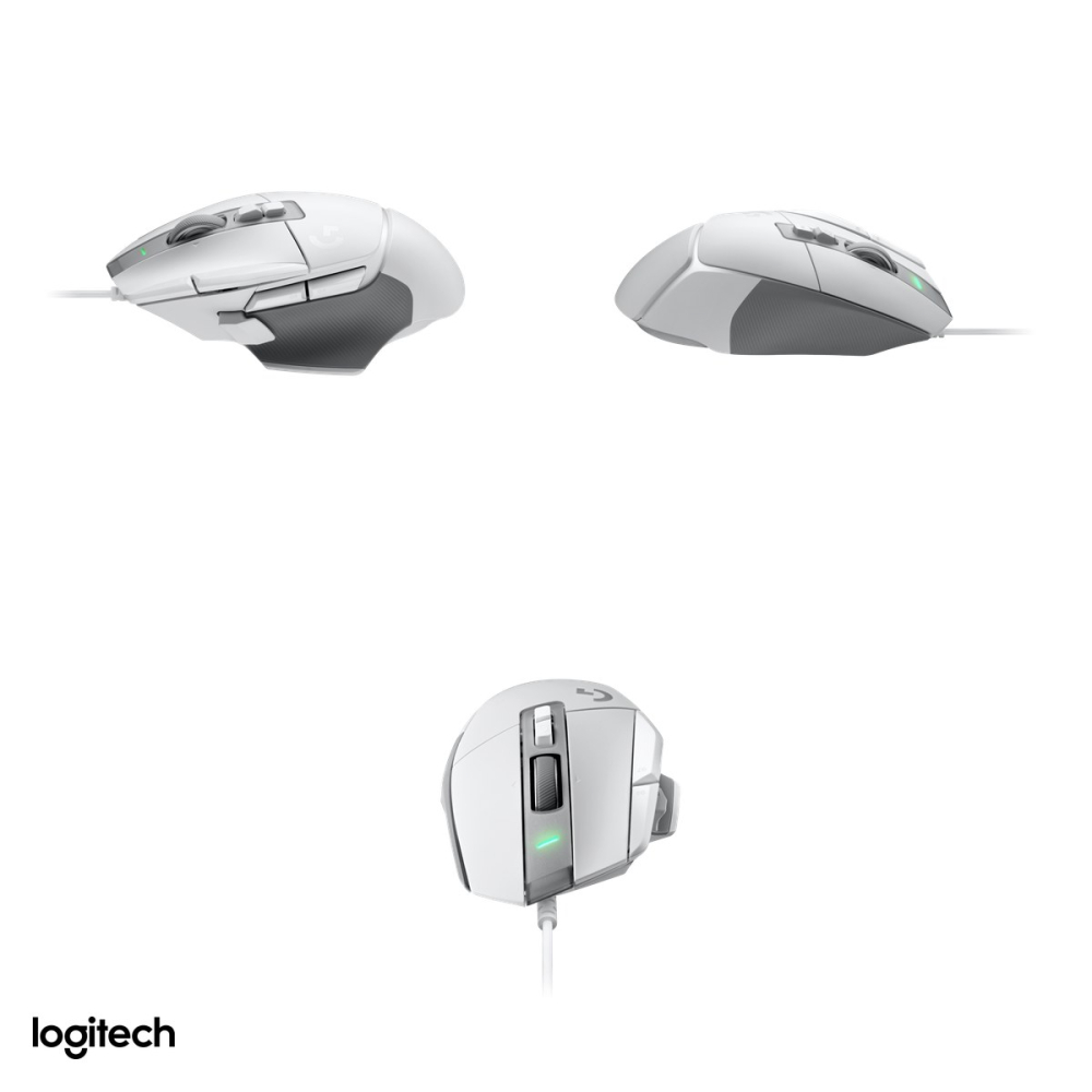 Mouse de gaming cu fir Logitech G502 X, senzor HERO 25K 100-25600 DPI, switch-uri LIGHTFORCE, 13 comenzi programabile, rotita dual-mode, alb, 910-006146 [4]