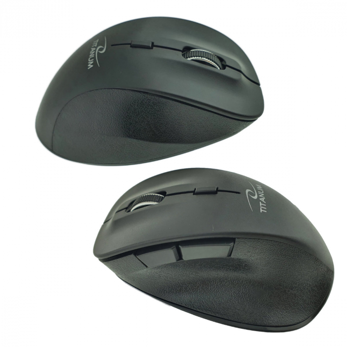 Mouse fara fir, 6D, Bluetooth v.5.0, Titanum Fornax 94656, 110 x 70 x 40 mm, 1600 DPI, negru [2]