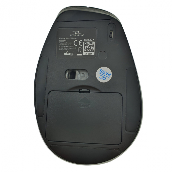 Mouse fara fir, 6D, Bluetooth v.5.0, Titanum Fornax 94656, 110 x 70 x 40 mm, 1600 DPI, negru [4]