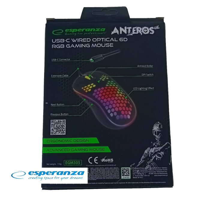 Mouse Gaming 6d Optic Usb Anteros Esperanza [5]