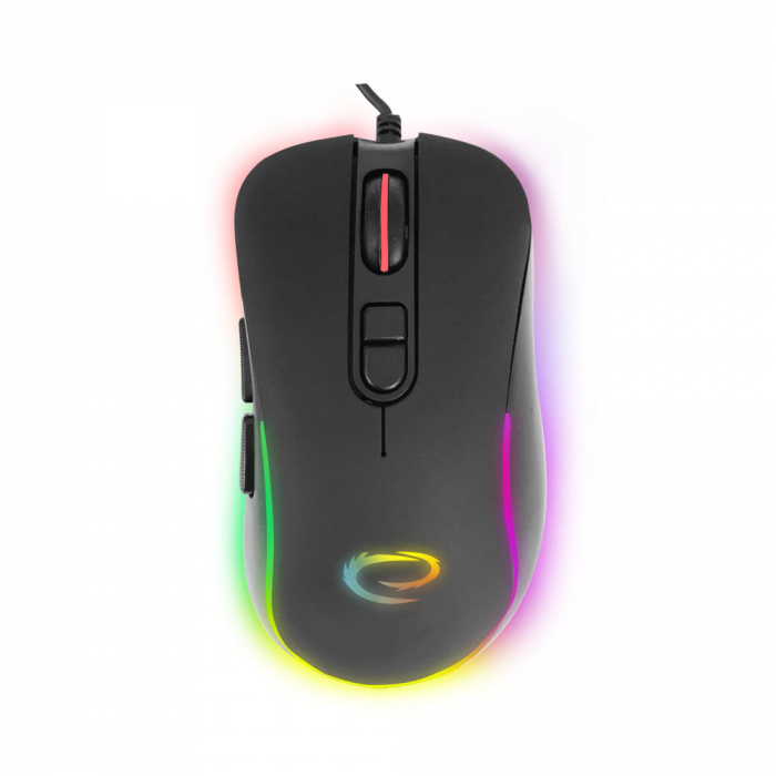 Mouse gaming USB-C, Esperanza Hesperis 94546, cablu 1.25m, 7D, RGB, 800-2400 DPI, negru [4]