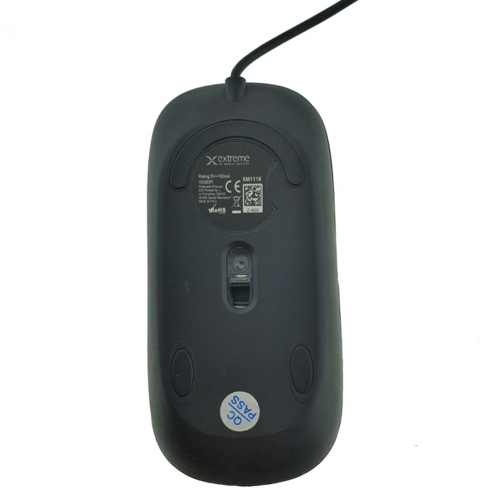 Mouse optic cu fir si conector USB-C, 3D, Extreme Lacerta 94670, 1000 DPI, 115 x 60 x 25 mm, cablu 120cm, negru [5]