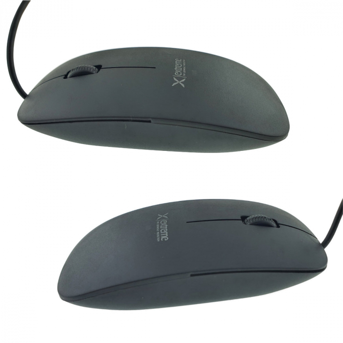 Mouse optic cu fir si conector USB-C, 3D, Extreme Lacerta 94670, 1000 DPI, 115 x 60 x 25 mm, cablu 120cm, negru [4]