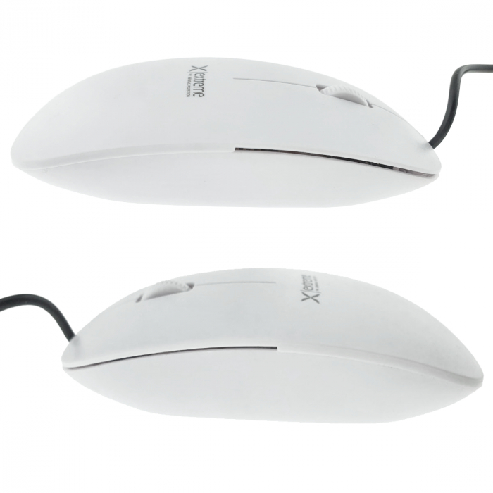Mouse optic cu fir si conector USB-C, 3D, Extreme Lacerta 94674, 1000 DPI, 115 x 60 x 25 mm, cablu 120cm, alb [2]