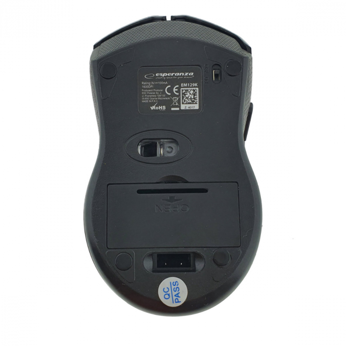 Mouse optic fara fir, 6D, Bluetooth v.5.0, Esperanza Virgo 94660, 120 x 70 x 40 mm, 1600 DPI, negru [4]