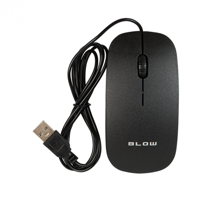 Mouse optic USB, BLOW MP-30, 1000DPI, cablu USB de 1.5m, negru [3]