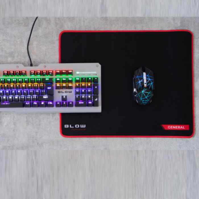 Mouse pad Blow XL 11865, 350x440x3mm, negru cu rosu [5]