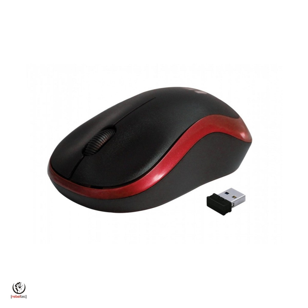 Mouse Rebeltec optical BT Meteor, 1000 dpi, 3 butoane, raza 6 m, fara fir, Rosu [4]