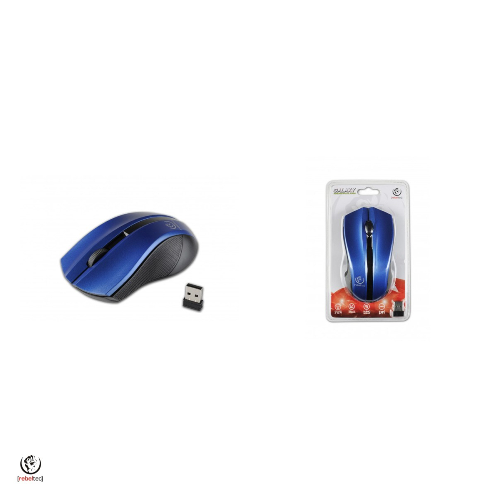 Mouse Rebeltec wireless Galaxy, 4 butoane, raza 10 m, fara fir, optic, 1000 dpi, Albastru [4]