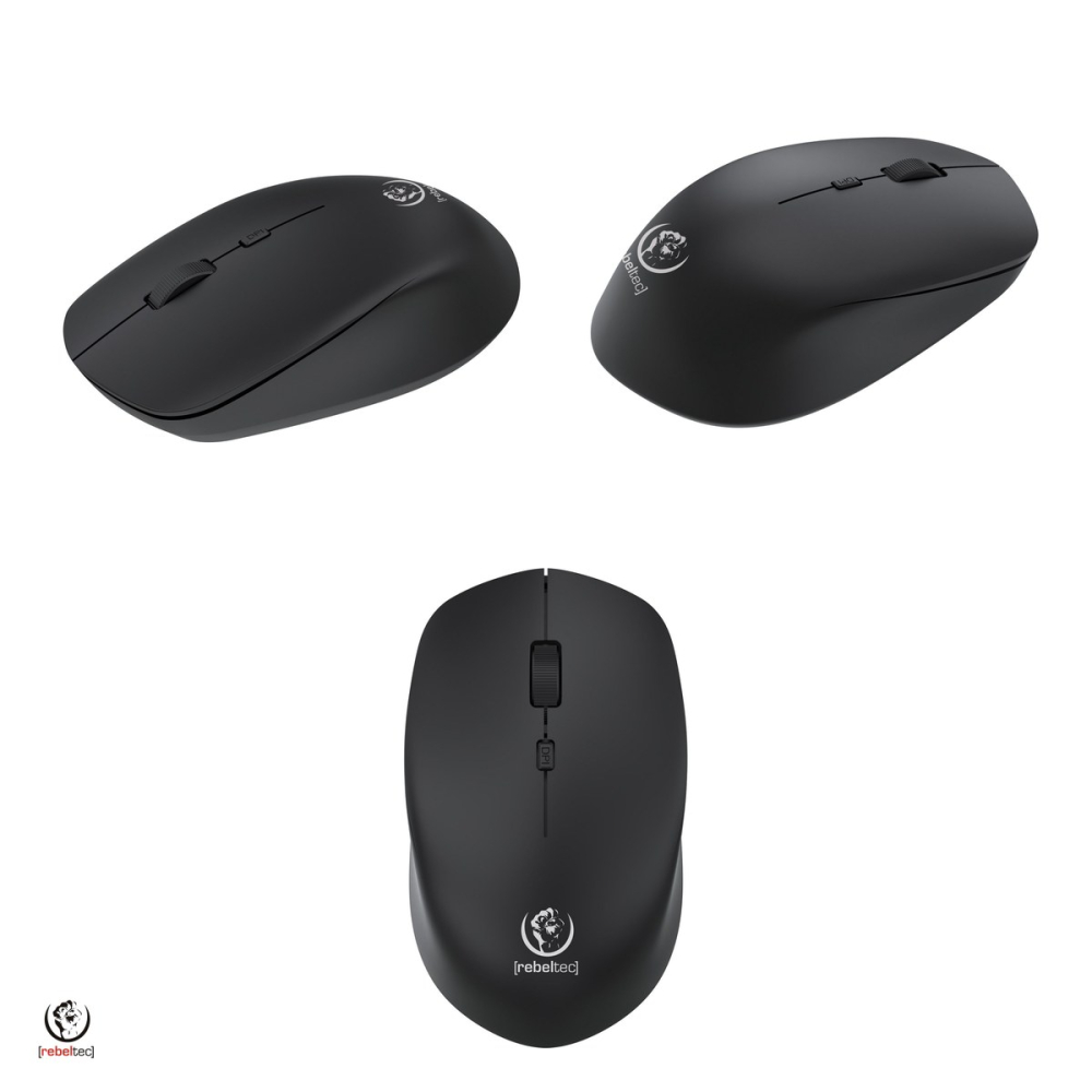 Mouse Rebeltec wireless Orion 2.4G Bluetooth 400mAh, 1200 dpi, 1600 dpi, 800 dpi, 4 butoane, raza 10m, Negru [4]