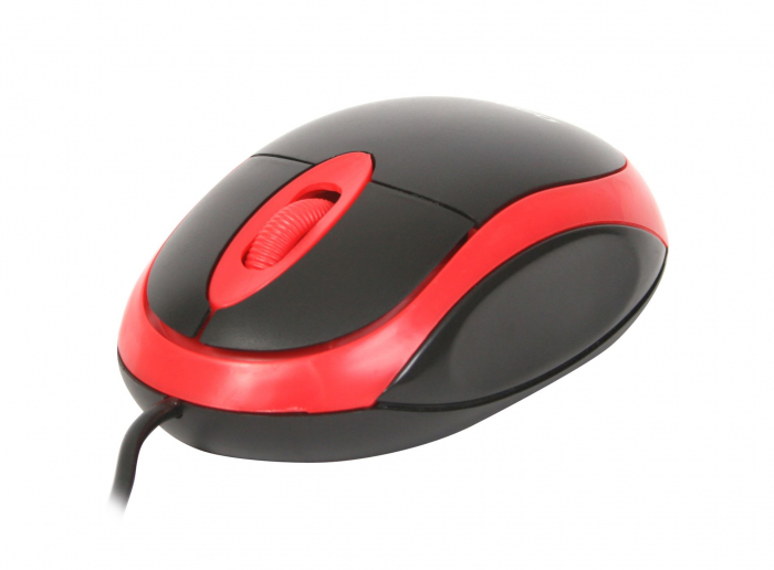 Mouse cu fir, OMEGA, OM06VR USB 800 DPI, Rosu/Negru [2]