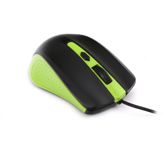 Mouse USB, Omega 41788 OM-05 3D, 800 - 1600 dpi, 105x67x38mm, cablu 110 cm, negru cu verde [4]