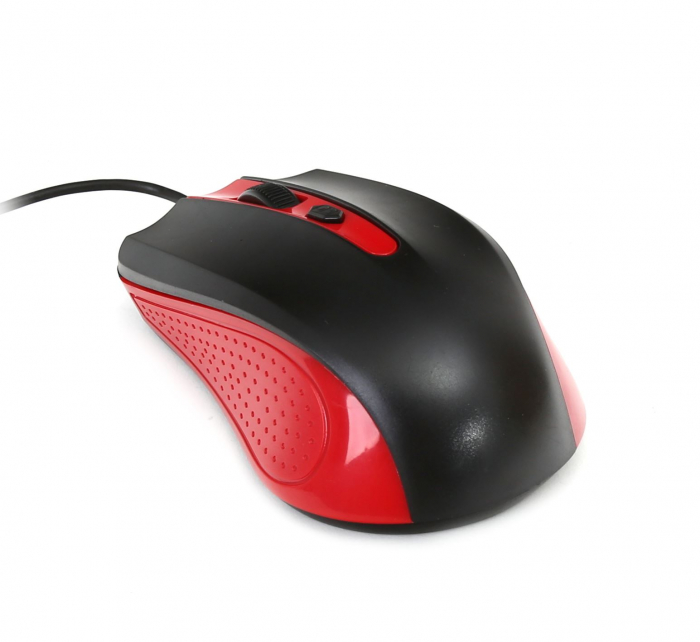 Mouse Omega Value OM05R, 1000 DPI, Negru/Rosu [3]