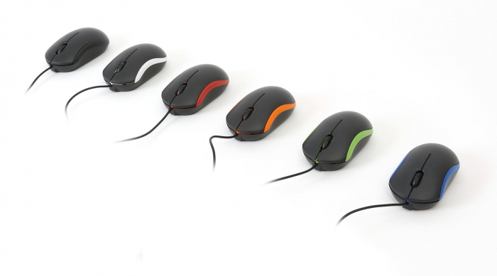 Mouse USB, Omega 43184 OM-07V, 1000 DPI, 95x54x34mm, cablu 108cm , negru cu portocaliu [5]
