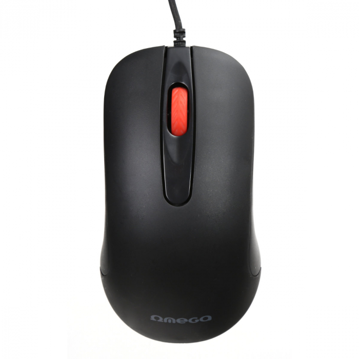 Mouse USB, Omega 45266 OM-520, cu cablu 1.2 m, 3 butoane, 1000 dpi, negru [4]