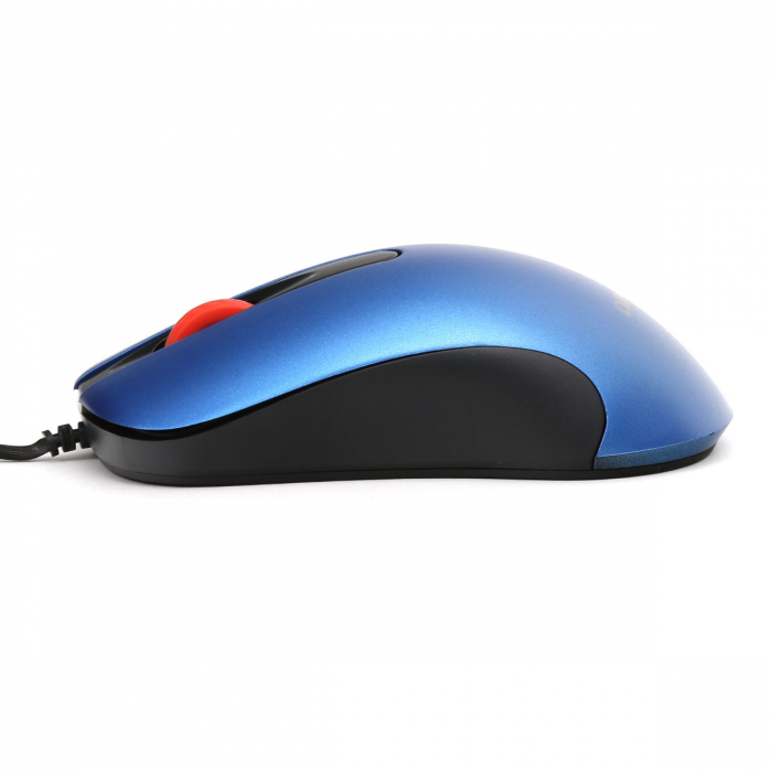 Mouse USB, Omega 45267 OM-520, cu cablu 1.2 m, 3 butoane, 1000 dpi, albastru cu negru [3]