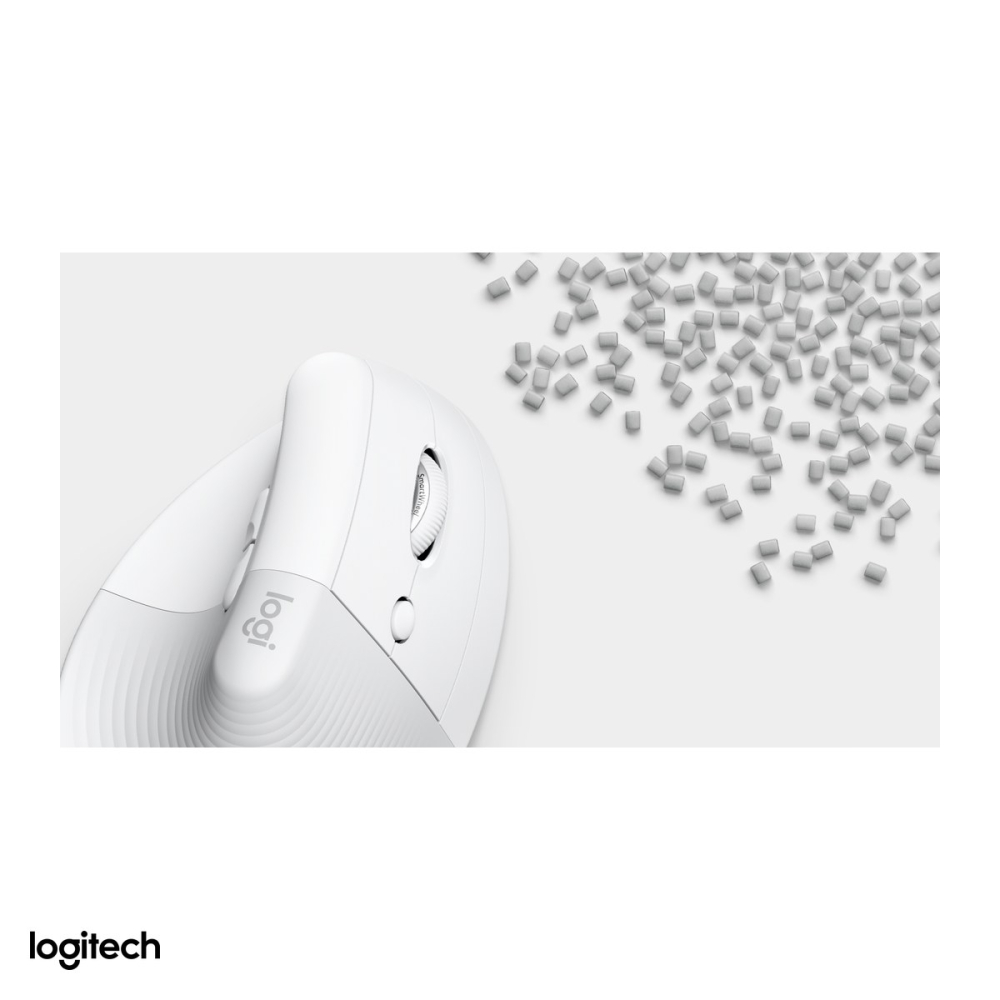 Mouse vertical ergonomic wireless Logitech Lift, pentru dreptaci, 6 butoane, Logi Bolt si Bluetooth, unghi de 57 de grade, clicuri silentioase, Easy-Switch 3 dispozitive, alb-crem, 910-006475 [6]