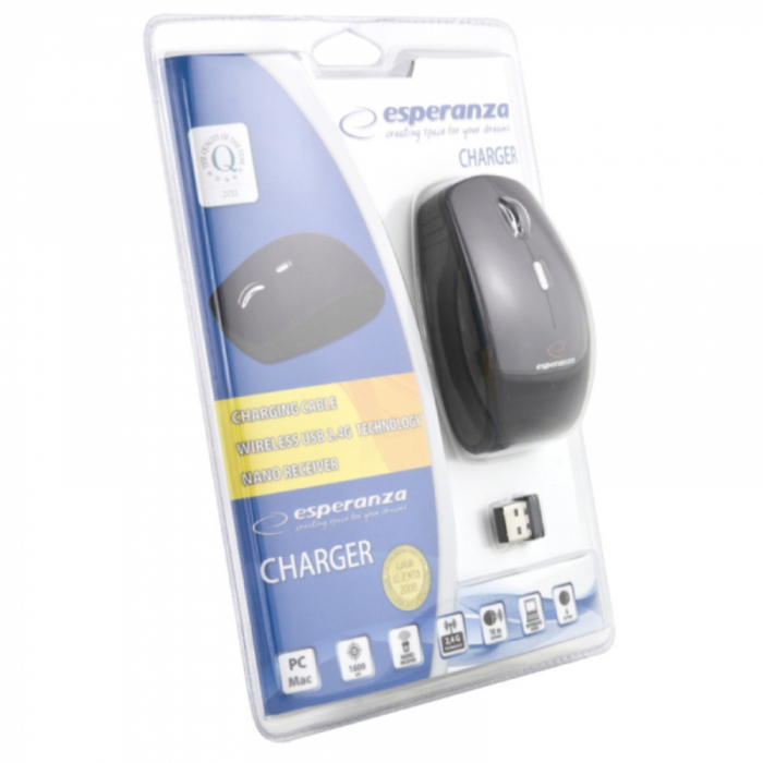 Mouse optic 4D Wireless Charger Esperanza [7]